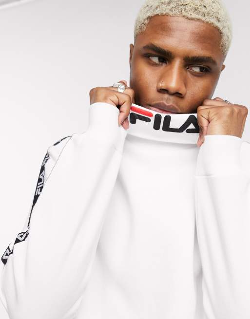 Fila roll hotsell neck white