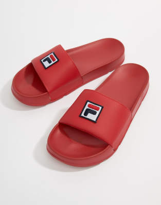 fila slippers red