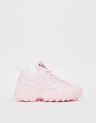 Fila dusty pink disruptor ii on sale premium patent sneakers