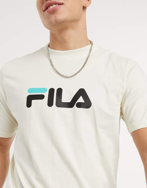 Fila Eagle Logo T Shirt In Beige Asos