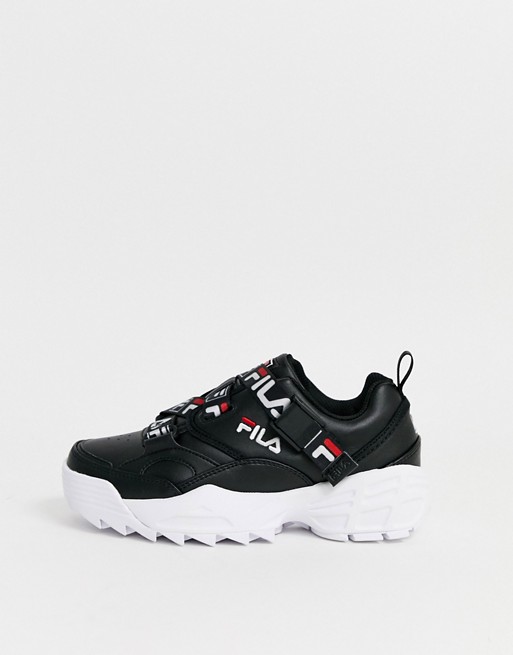 Fila Fast Charge trainer with logo straps in black