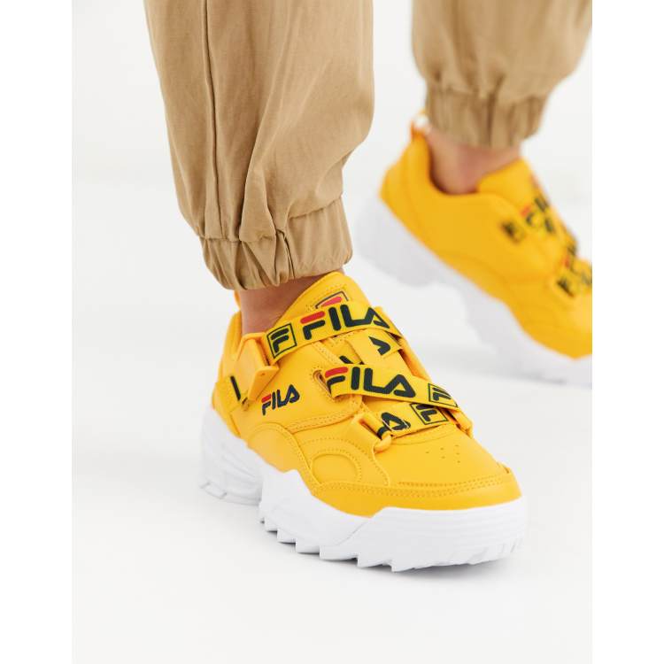 Yellow deals fila slides