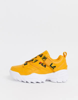 fila yellow fast charge trainers