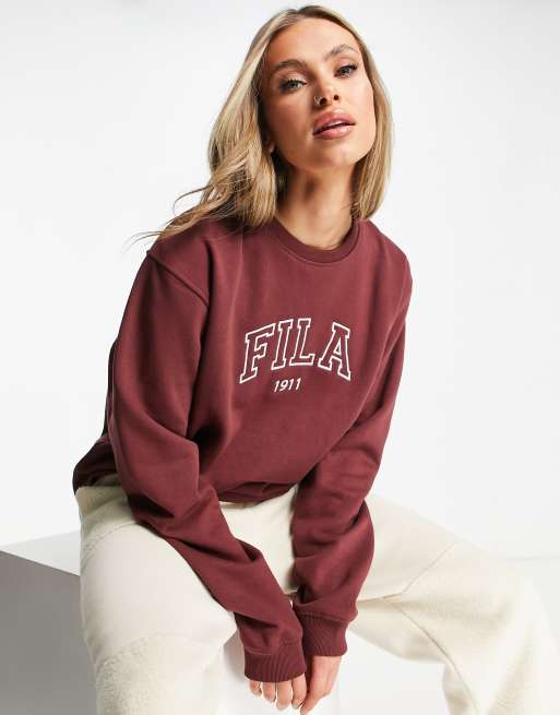 Fila Felpa unisex rossa stile college