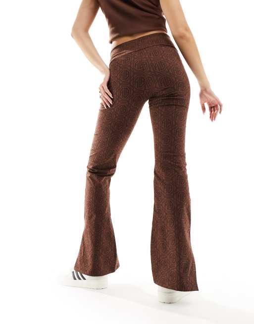 Fila flared leggings in brown