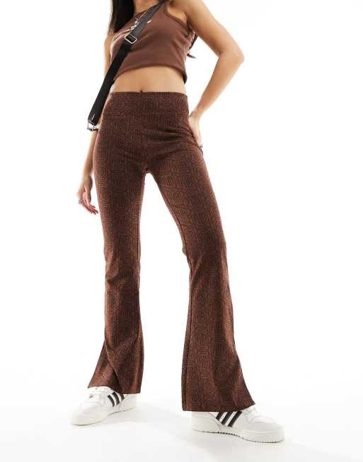 Fila flared leggings in brown