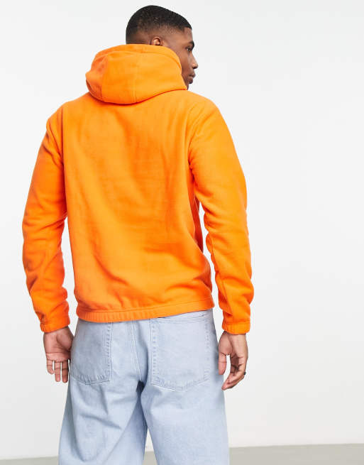 Fila – Fleece-Kapuzenpullover in Orange mit Logo, 2 von 4