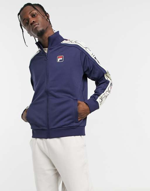 Fila Gatlin Haut de surv tement larges bandes Bleu marine