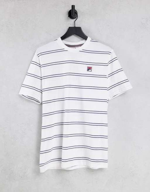 Fila - Gestreept T-shirt met logo in wit