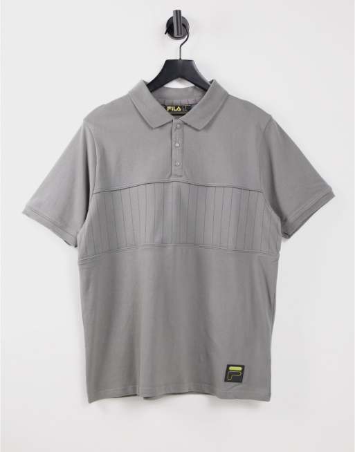 Fila Gold – Szara koszulka polo z dzianiny