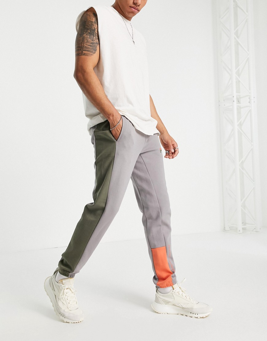 Fila Googan logo mesh sweatpants in gray-Grey