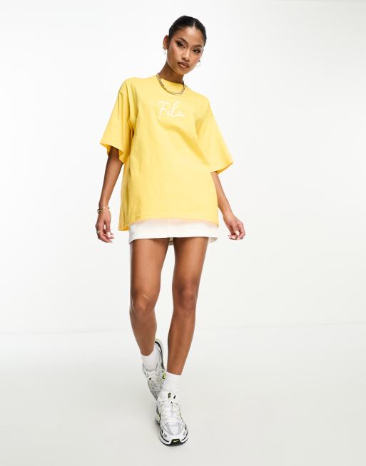 Yellow cheap fila dress