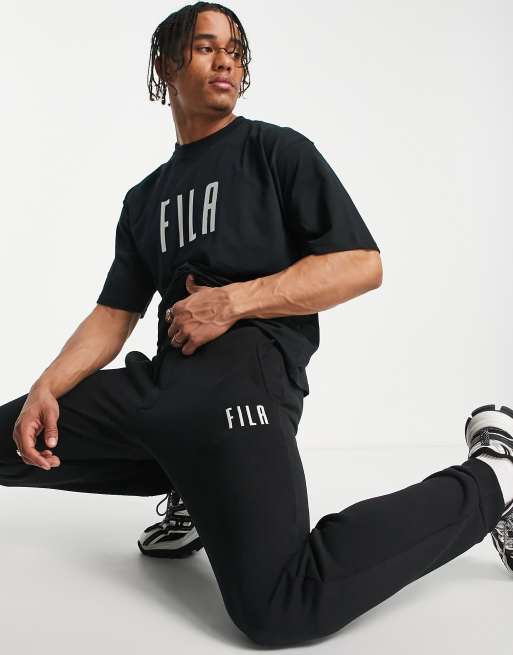 Fila heritage jogger in black