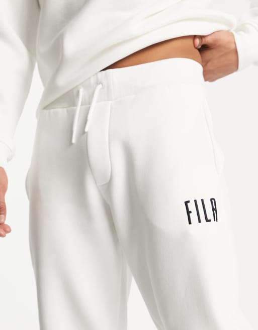 Fila heritage jogger in off white