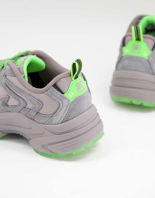 Shoes grey cheap neon green