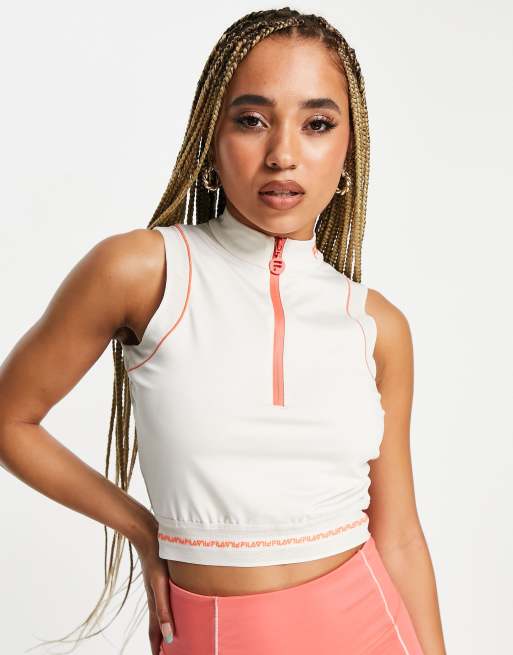 White fila on sale crop top