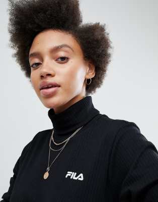 fila high neck top with small chest logo