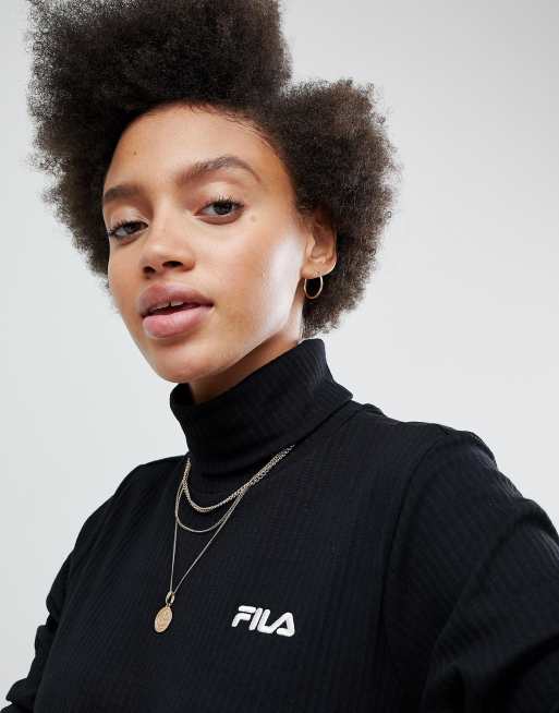 Fila High Neck Top With Small Chest Logo