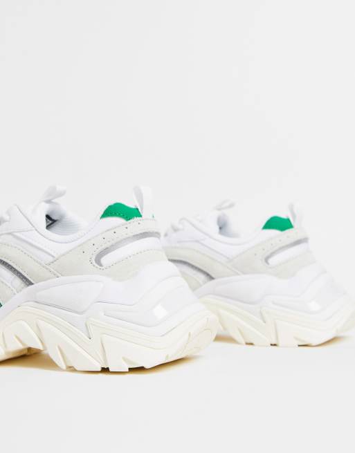 Fila – Interation – Sneaker in gebrochenem Weiß und Grün, 2 von 4