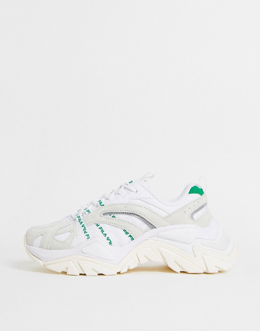 Fila Interation Sneakers In Off-white And Green