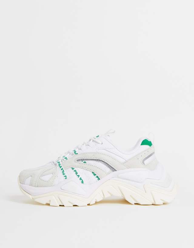 Fila Interation sneakers in off-white and green