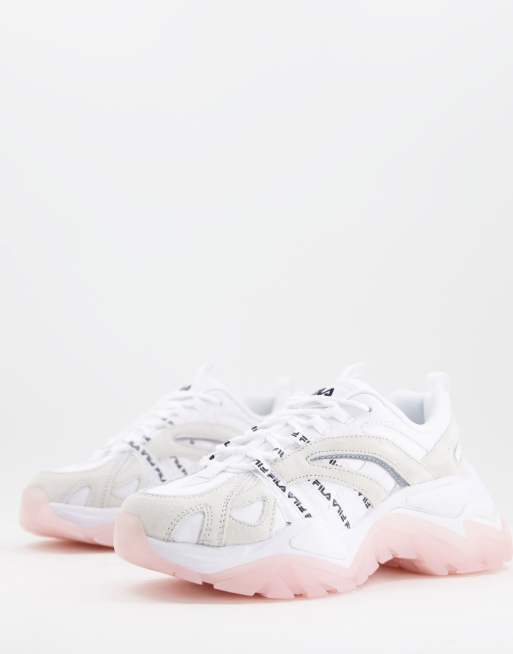 Emuleren Mechanica thermometer Fila interation sneakers in off white and pink | ASOS