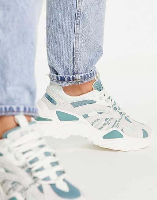 Fila New White/Green Lace-up Trainer