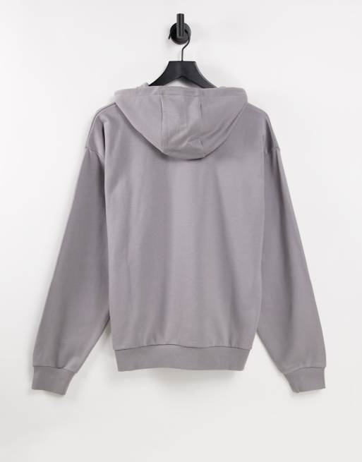 Fila - Jamal - Felpa con cappuccio grigia con logo sul petto, 4 di 4