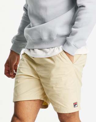 Fila Fila jersey shorts with logo in tan-Neutral