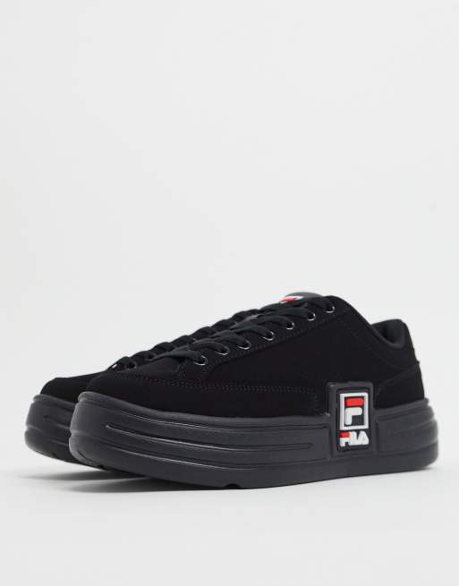 fila tennis shoes black