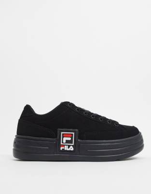 fila platform sneakers black