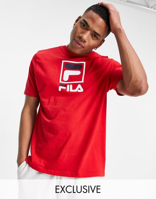 Red on sale fila shirt