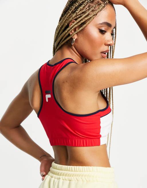 Red fila best sale sports bra