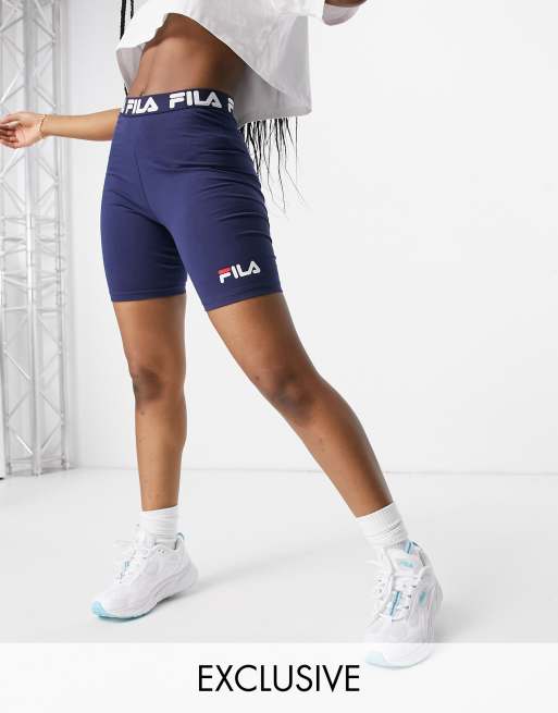 Fila Leggings Shorts mit Logoband in Marineblau exklusiv bei ASOS ASOS