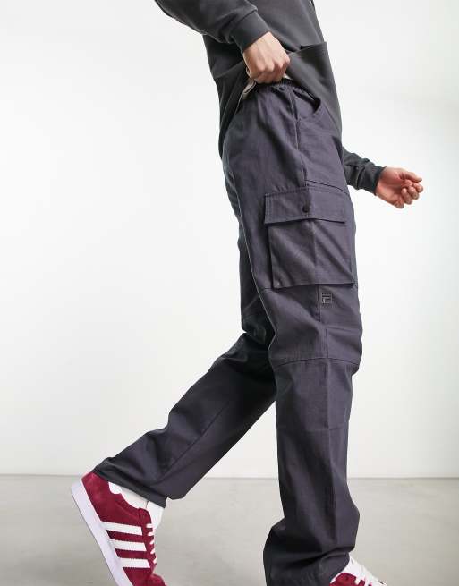 Fila Loga cargo pants in dark grey