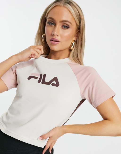 pink fila crop top