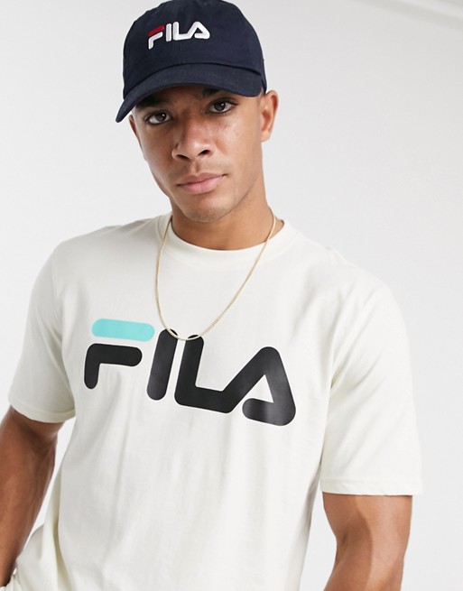 Fila logo eagle t-shirt in off white