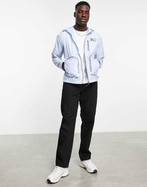 Ruckus kontoførende filosofisk Fila logo jacket with zip pockets in blue | ASOS