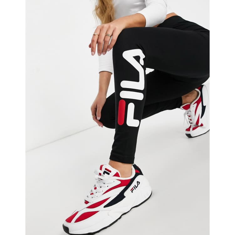 Fila logo leggings in black