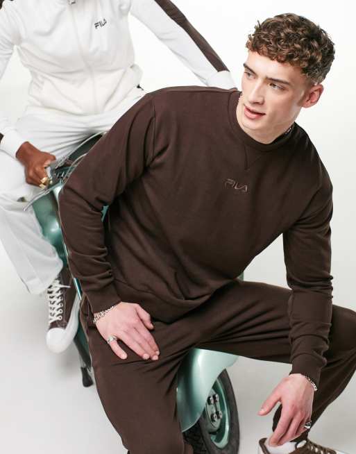 Fila logo sweatshirt in brown Exclusive to ASOS