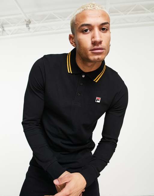 Fila long online sleeve polo shirt