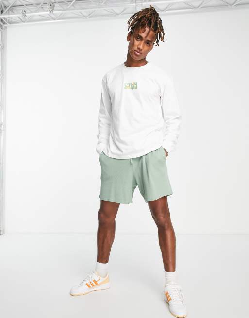 Fila long sleeve t shirt back print in off white exclusive to ASOS