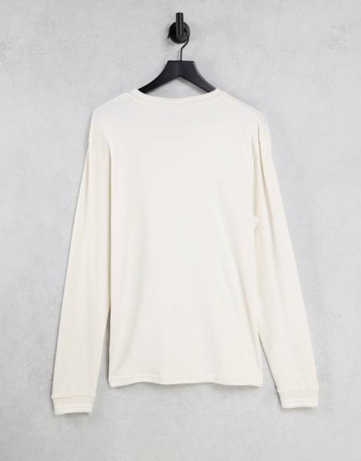 Fila long sleeve top with logo in ecru
