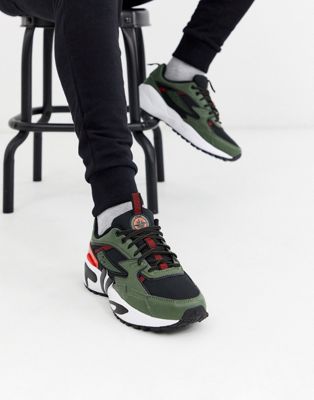 olive green fila boots