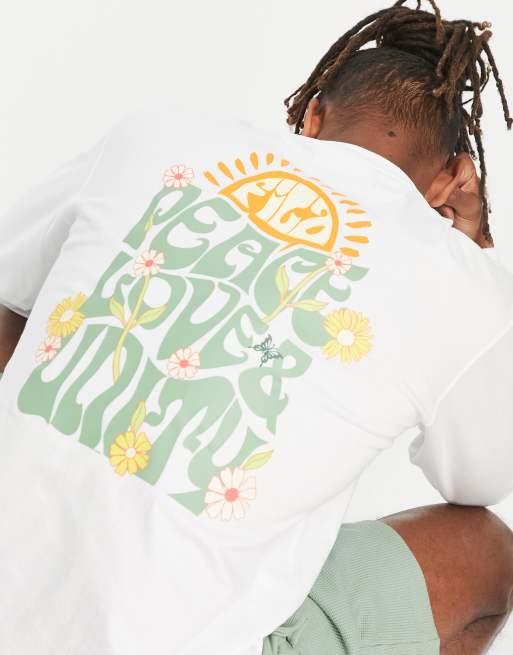 Fila – Naturvit, långärmad t-shirt med tryck baktill - endast hos ASOS, 2 av 4