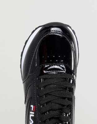 basket fila noir vernis