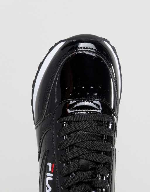 Fila Orbit Trainers In Black Patent