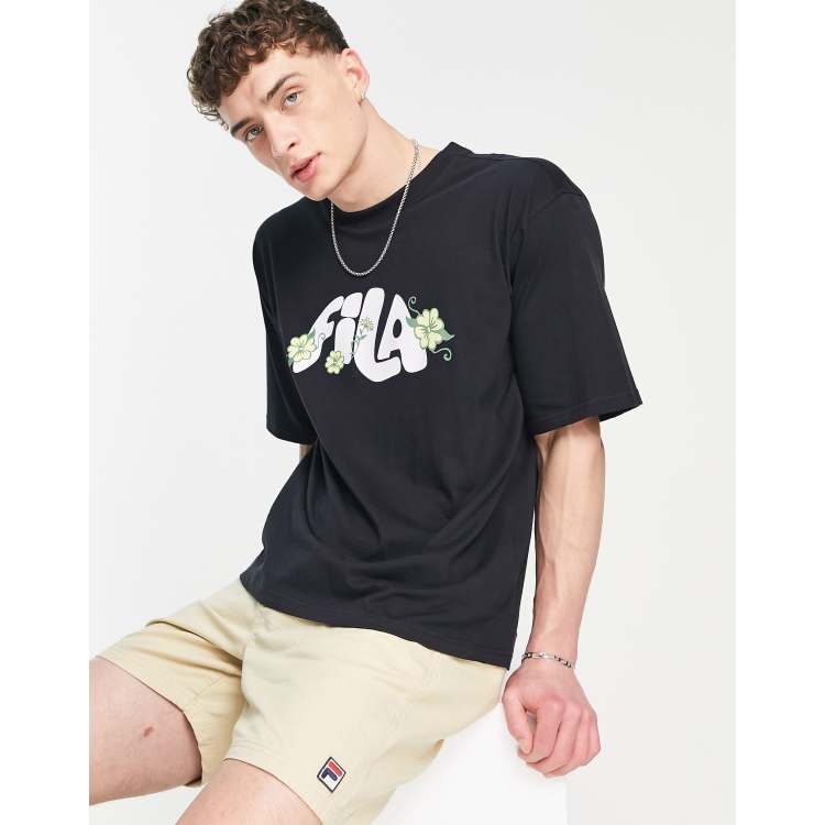 Fila Oversize T Shirt in Schwarz exklusiv bei ASOS ASOS