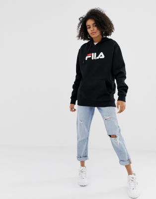 fila oversized boyfriend hoodie with front logo