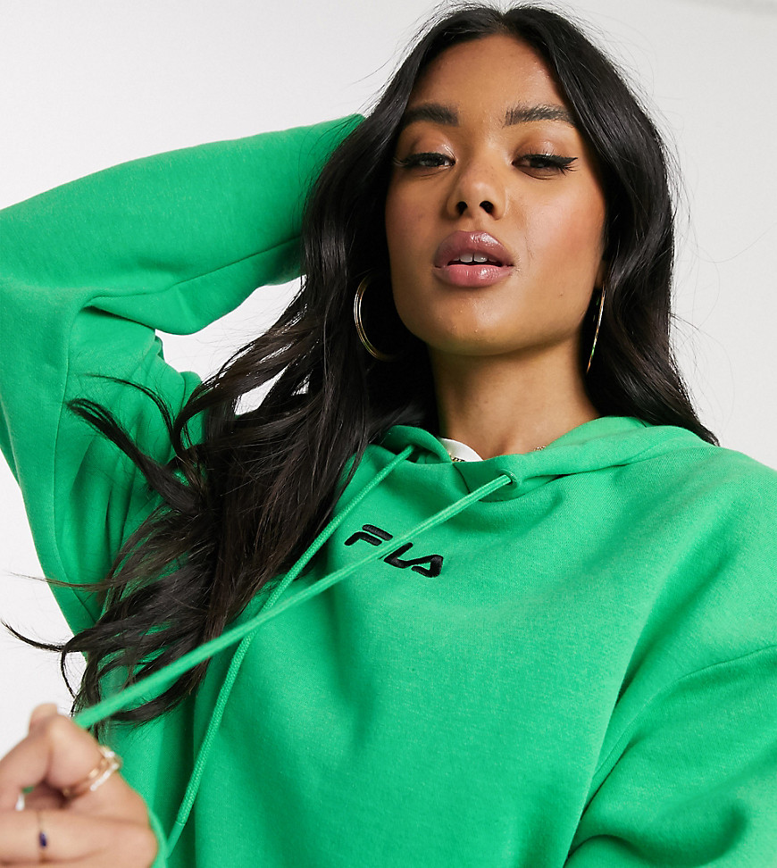 Fila oversized hoodie with logo embroidery in green